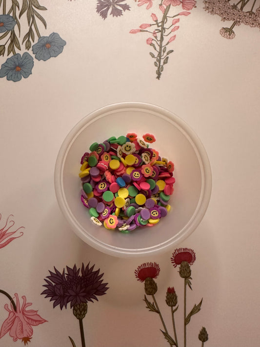 Groovy Flower Clay Pieces