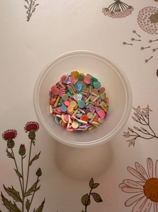Shell Mix of Glitter and Clays