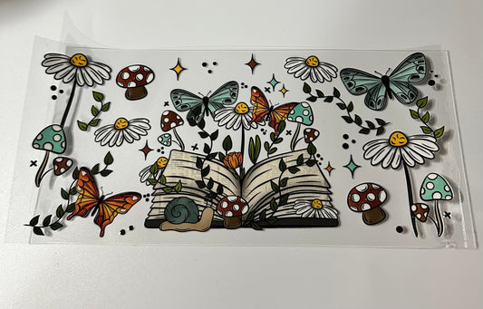 Butterflies Books and Flowers